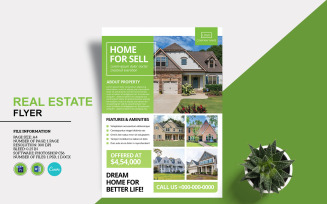 Real Estate Flyer Template. Photoshop and Ms Word Template