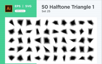 Triangle shape halftone background V1-50-24