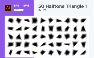 Triangle shape halftone background V1-50-26