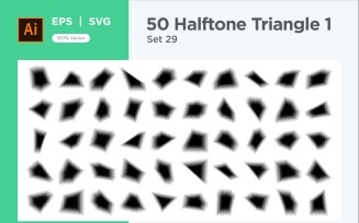 Triangle shape halftone background V1-50-29