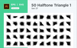 Triangle shape halftone background V1-50-37