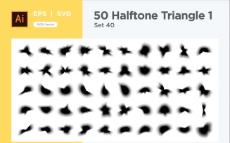 Triangle shape halftone background V1-50-40