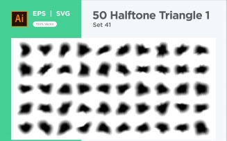 Triangle shape halftone background V1-50-41