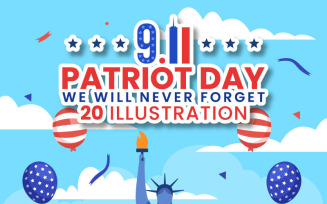 20 USA Patriot Day Illustration