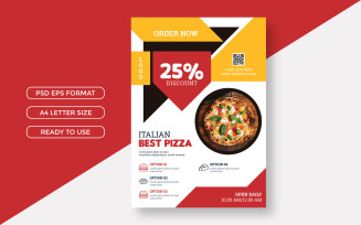 Italian pizza food flyer template