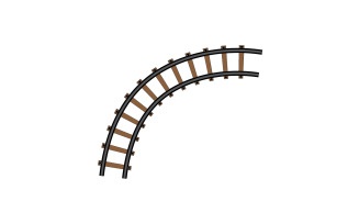Train track way logo icon vector template logo v17