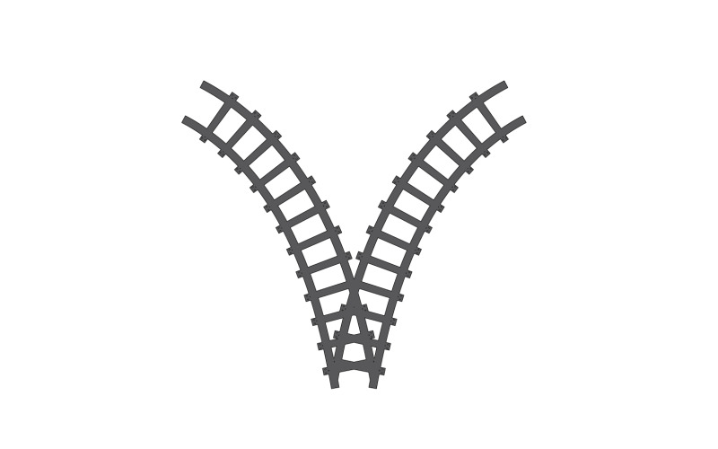 Train track way logo icon vector template logo v19 Logo Template