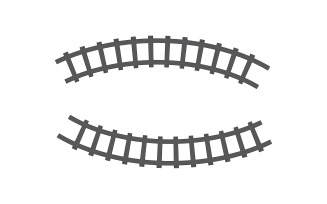 Train track way logo icon vector template logo v1