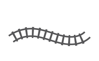 Train track way logo icon vector template logo v22