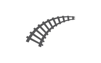 Train track way logo icon vector template logo v23