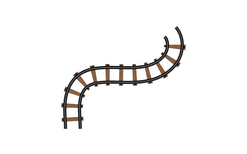 Train track way logo icon vector template logo v4 Logo Template