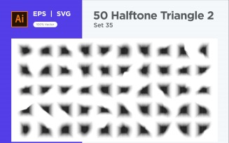 Triangle shape halftone background V2-50-35