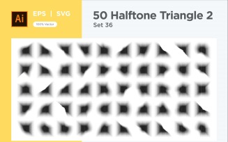 Triangle shape halftone background V2-50-36