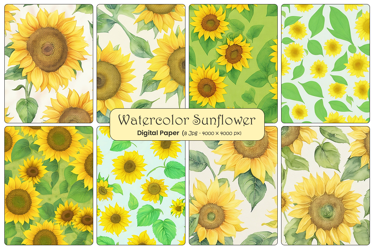 Kit Graphique #346456 Sunflowers Digital Divers Modles Web - Logo template Preview