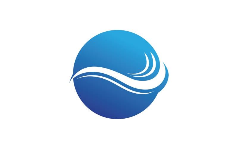 Beach water wave logo vector v11 Logo Template