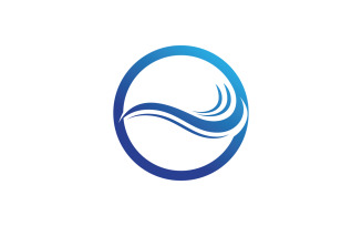 Beach water wave logo vector v20