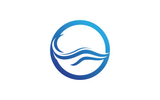 Beach water wave logo vector v21