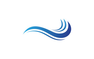 Beach water wave logo vector v2