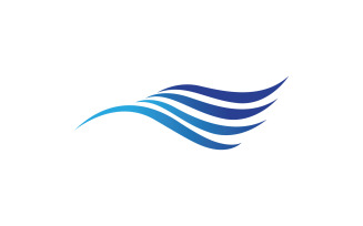 Beach water wave logo vector v30