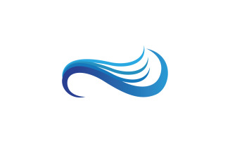 Beach water wave logo vector v31