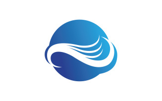 Beach water wave logo vector v32