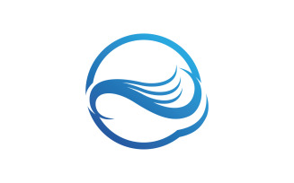 Beach water wave logo vector v36