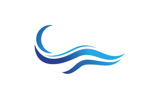 Beach water wave logo vector v3