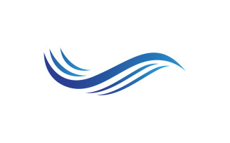 Beach water wave logo vector v5