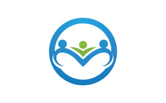Family care health people and team business success logo v2