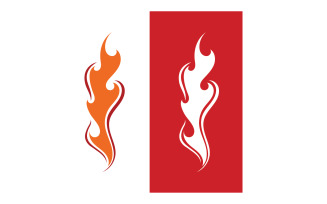 Fire hot flame logo burn template vector v11