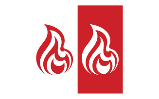 Fire hot flame logo burn template vector v15