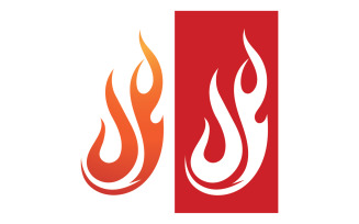 Fire hot flame logo burn template vector v16