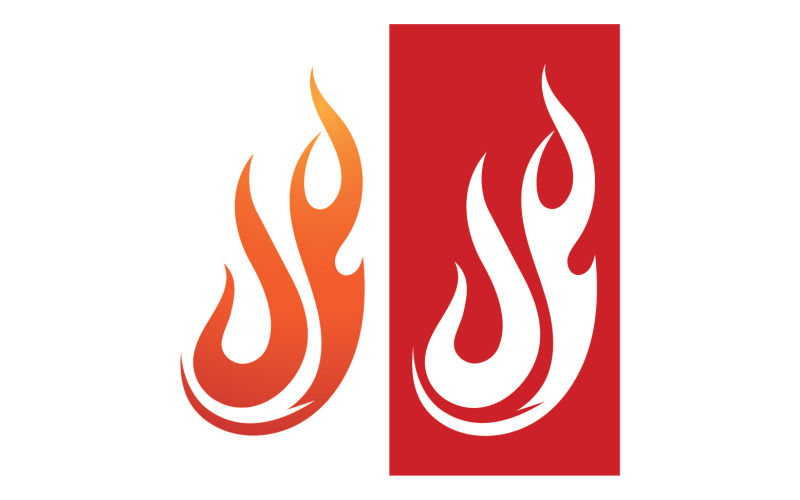 Fire hot flame logo burn template vector v16 Logo Template