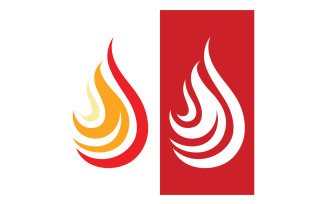 Fire hot flame logo burn template vector v2