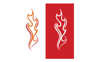 Fire hot flame logo burn template vector v3