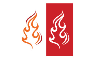 Fire hot flame logo burn template vector v4