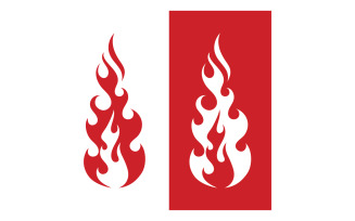 Fire hot flame logo burn template vector v5