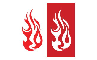 Fire hot flame logo burn template vector v6