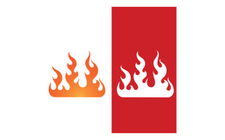 Fire hot flame logo burn template vector v7