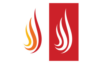 Fire hot flame logo burn template vector v8