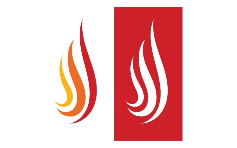 Fire hot flame logo burn template vector v8 Logo Template