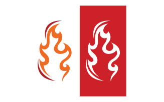 Fire hot flame logo burn template vector v9