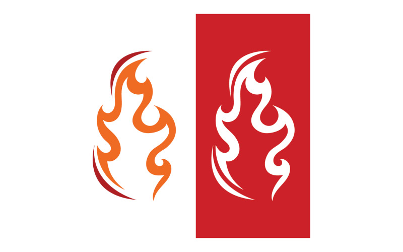 Fire hot flame logo burn template vector v9 Logo Template