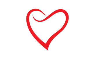 Love heart family logo support template v10