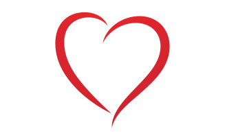 Love heart family logo support template v12