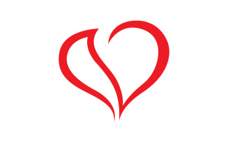 Love heart family logo support template v15