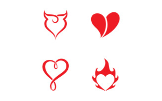 Love heart family logo support template v18