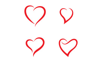 Love heart family logo support template v19