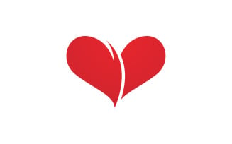 Love heart family logo support template v3