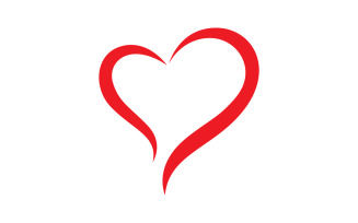 Love heart family logo support template v6